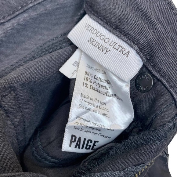 Paige Verdugo Ultra Skinny Embellished Black‎ Jeans NWT SZ 25 - Picture 4 of 8